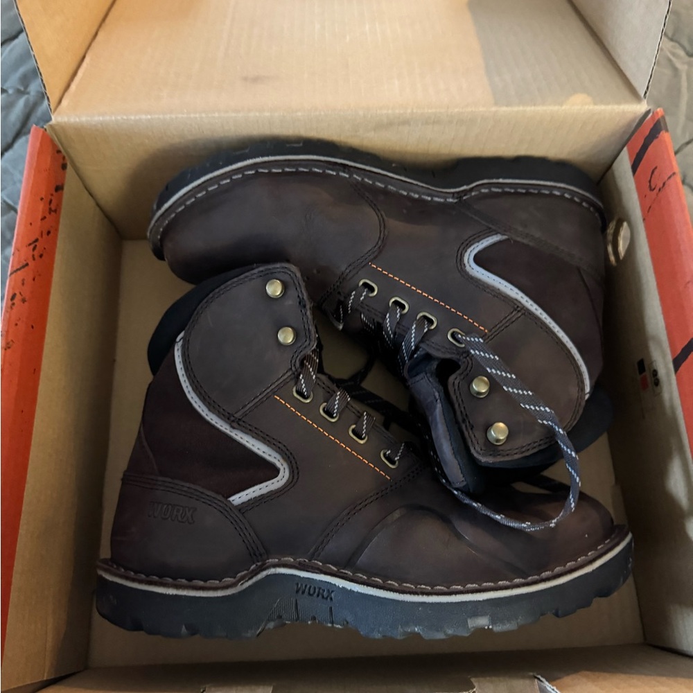Women’s Brown Work Boots Steel Toe